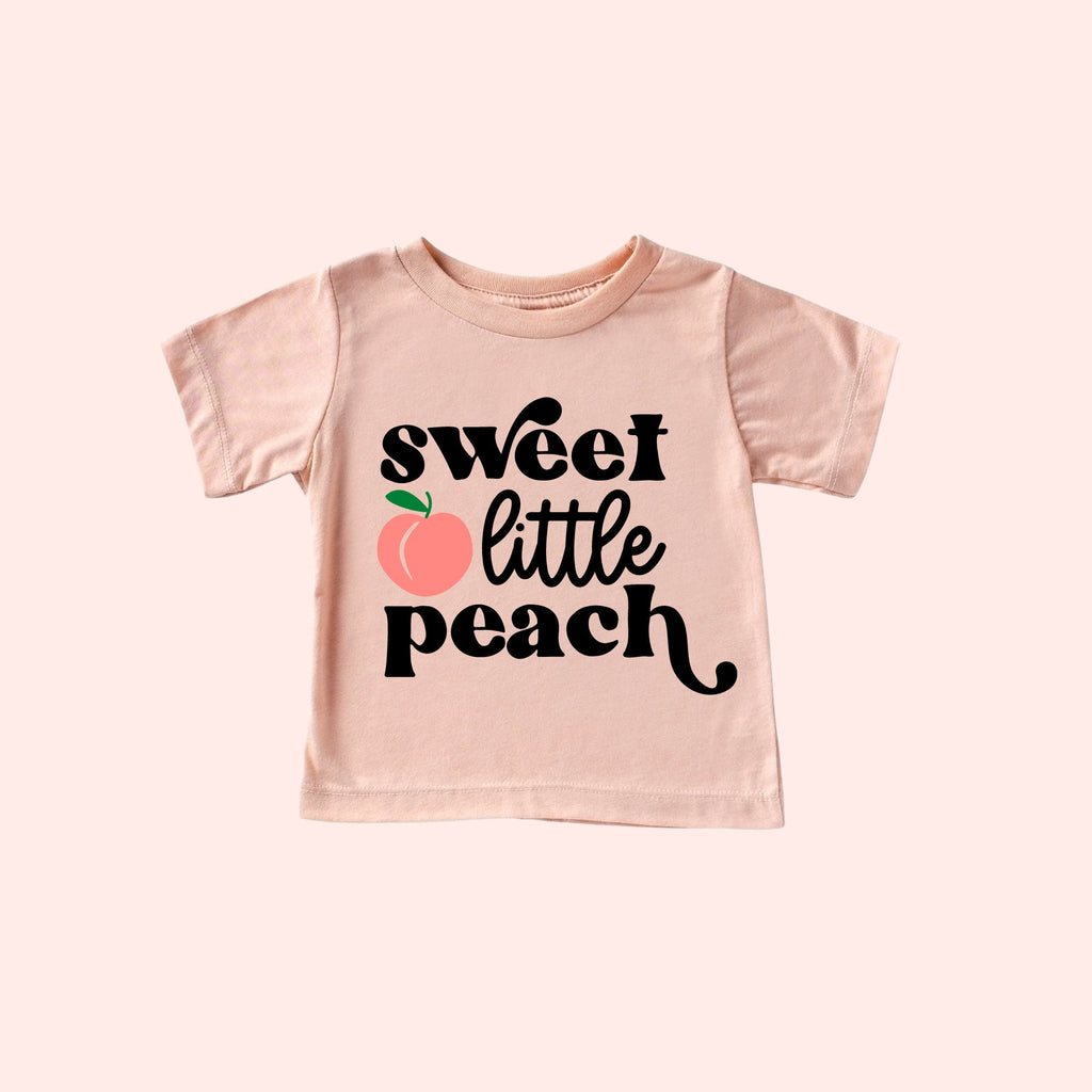 Sweet Little Peach Toddler Shirt, Kid Graphic Shirt, Ice cream Toddler Shirt, retro shirt, Peach Shirt, Toddler Peachy Shirt, Peachy, Peach