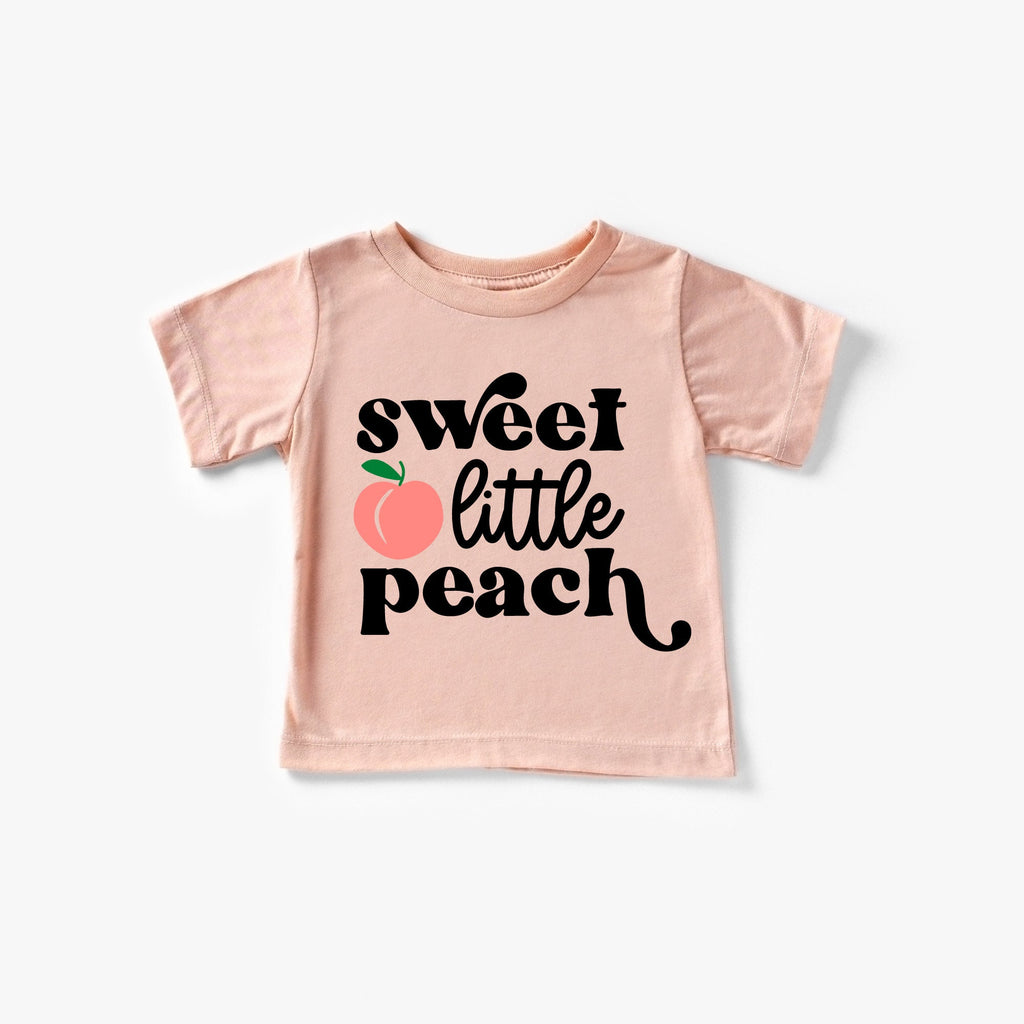 Sweet Little Peach Toddler Shirt, Kid Graphic Shirt, Ice cream Toddler Shirt, retro shirt, Peach Shirt, Toddler Peachy Shirt, Peachy, Peach