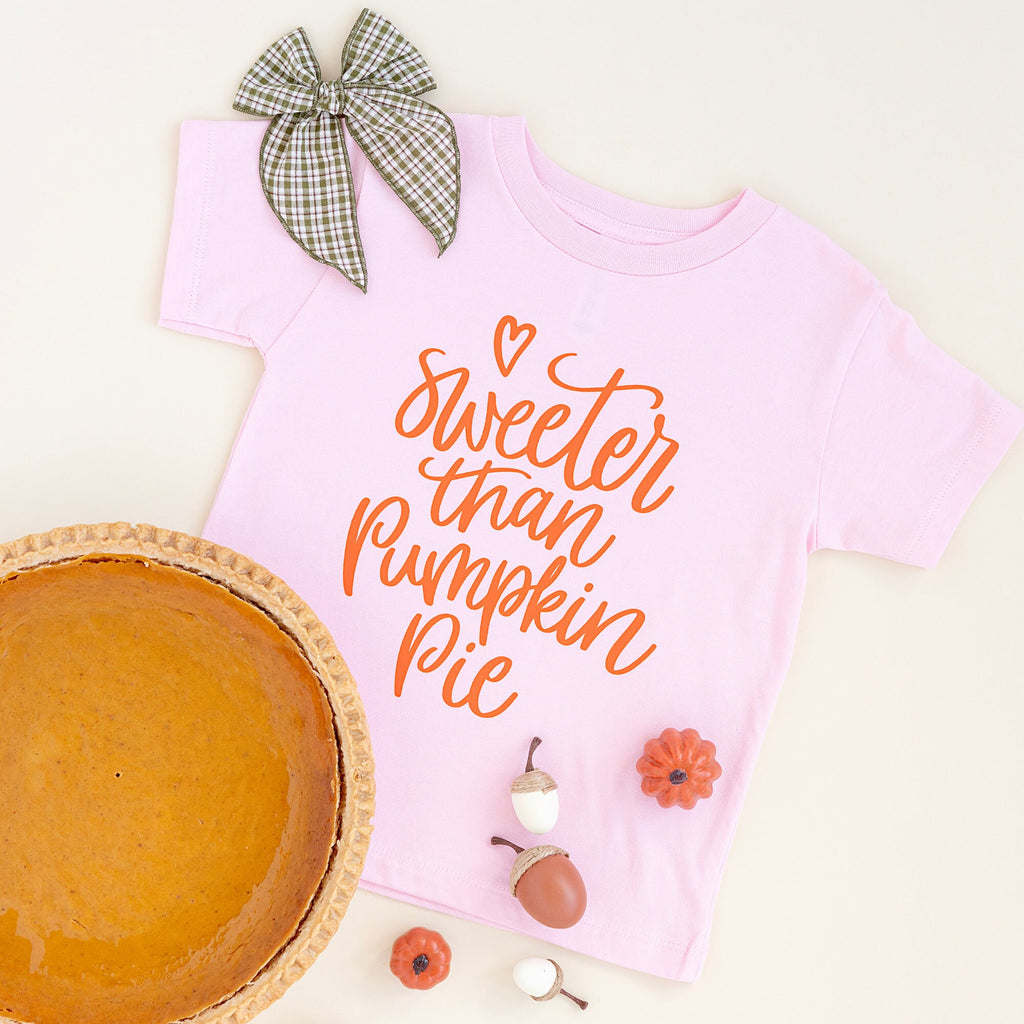 Sweeter than pumpkin pie toddler Shirt, Toddler Fall Shirt, toddler Thanksgiving shirt, Youth Fall Shirt, Youth Thanksgiving shirt, Pumpkin