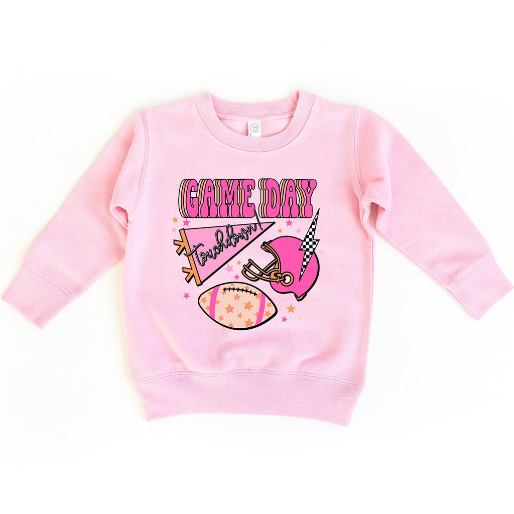 Game Day Touchdown Girl Football Season, Kids Football sweatshirt, Touch Down, Football Sweater, Football Shirt, Game Day Sweatshirt