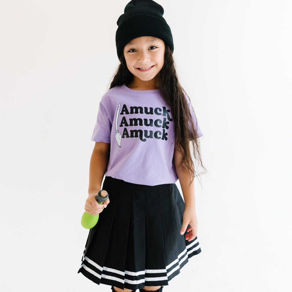 Amuck Amuck Amuck Halloween Shirt, I put a spell on you shirt, Child Halloween shirt, Hey Ghoul, Boo Shirt, Let's go ghouls, Witch's Broom