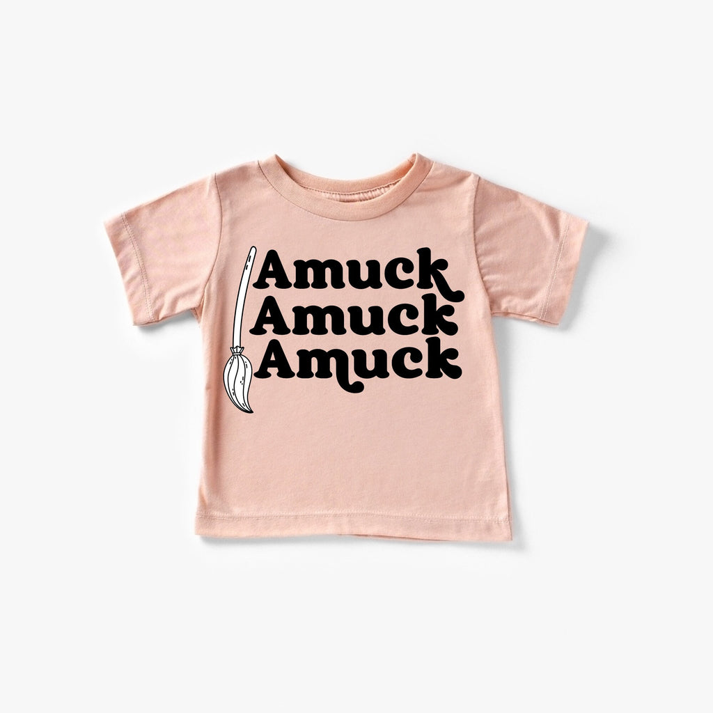 Amuck Amuck Amuck Halloween Shirt, I put a spell on you shirt, Child Halloween shirt, Hey Ghoul, Boo Shirt, Let's go ghouls, Witch's Broom