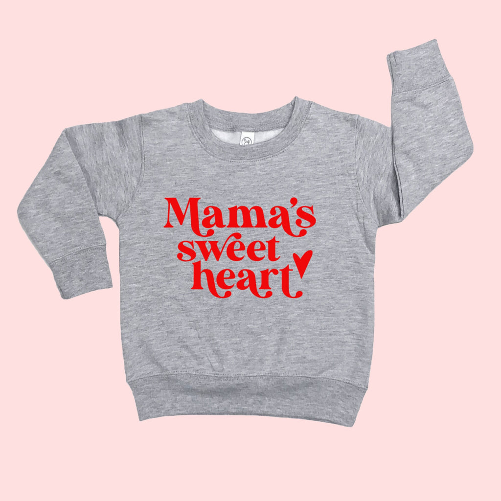 Mama's sweet heart toddler sweatshirt, toddler valentines day sweatshirt, valentines Day Shirt, Mommy and Me Set, Mother's Day Gift, Kids