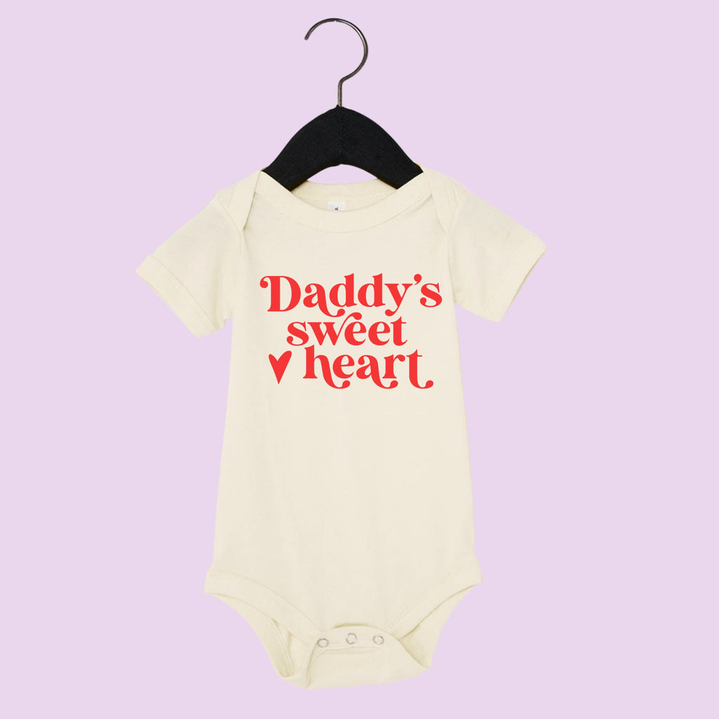 Daddy's Sweet Heart Valentines Day Infant Bodysuit, Mommy and Me, Daddy and Me, Mommy and Me Valentines Day Shirts, Daddy's Valentine