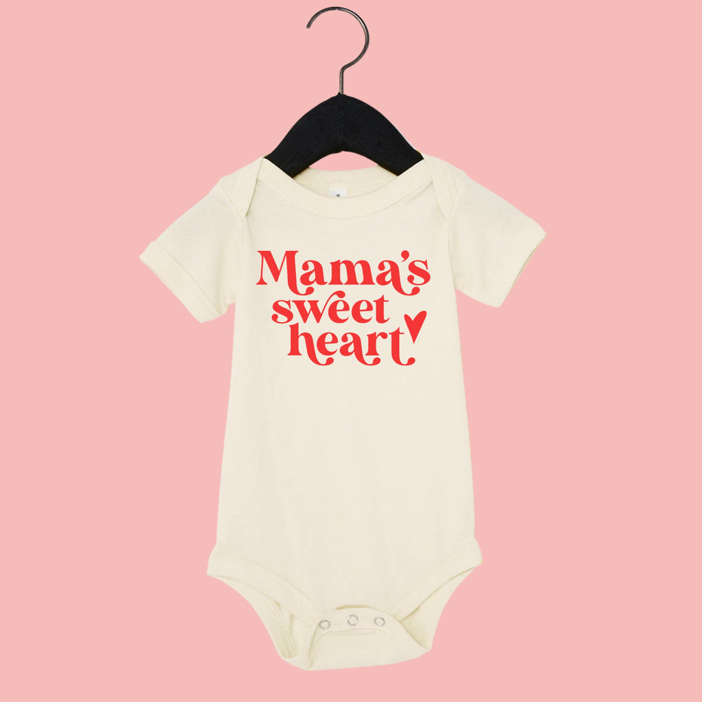 Mama's Sweet Heart Valentines Day Infant Bodysuit, Mommy and Me Set, Mommy and Me Valentines Day Shirts, Mama's Valentine, Mother's day gift