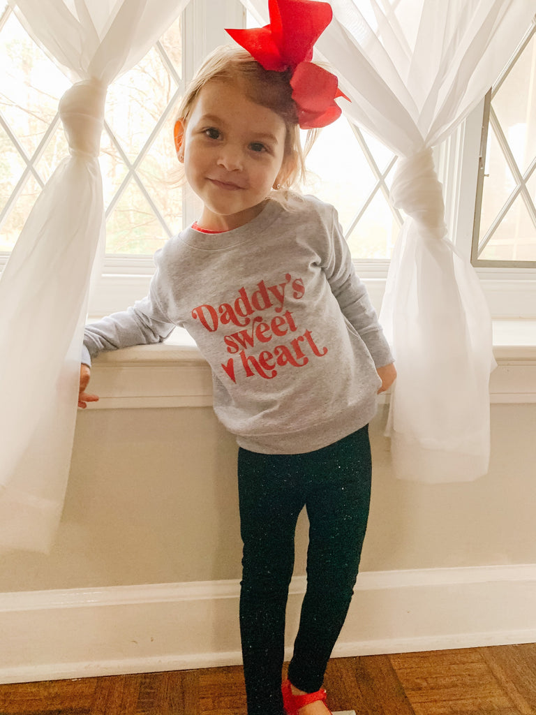 Daddy's Sweet Heart Toddler Sweatshirt, Toddler Valentines Day Sweatshirt, Valentines Day Shirt, Toddler Shirt, Mommy and Me Set, Galentines