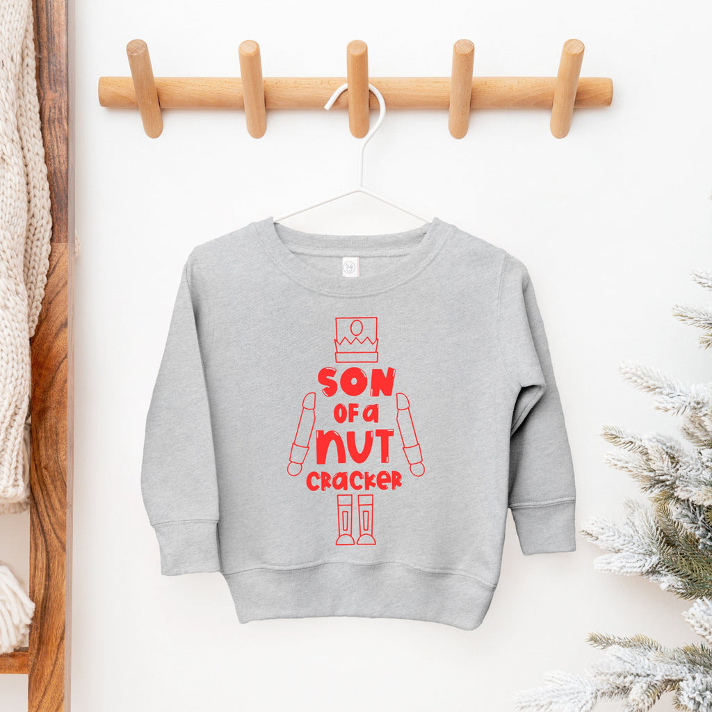 Son of a Nutcracker Christmas Sweatshirt, Santa Claus Sweatshirt, Toddler Christmas Sweatshirt, Kids Santa Christmas Sweatshirt, Merry