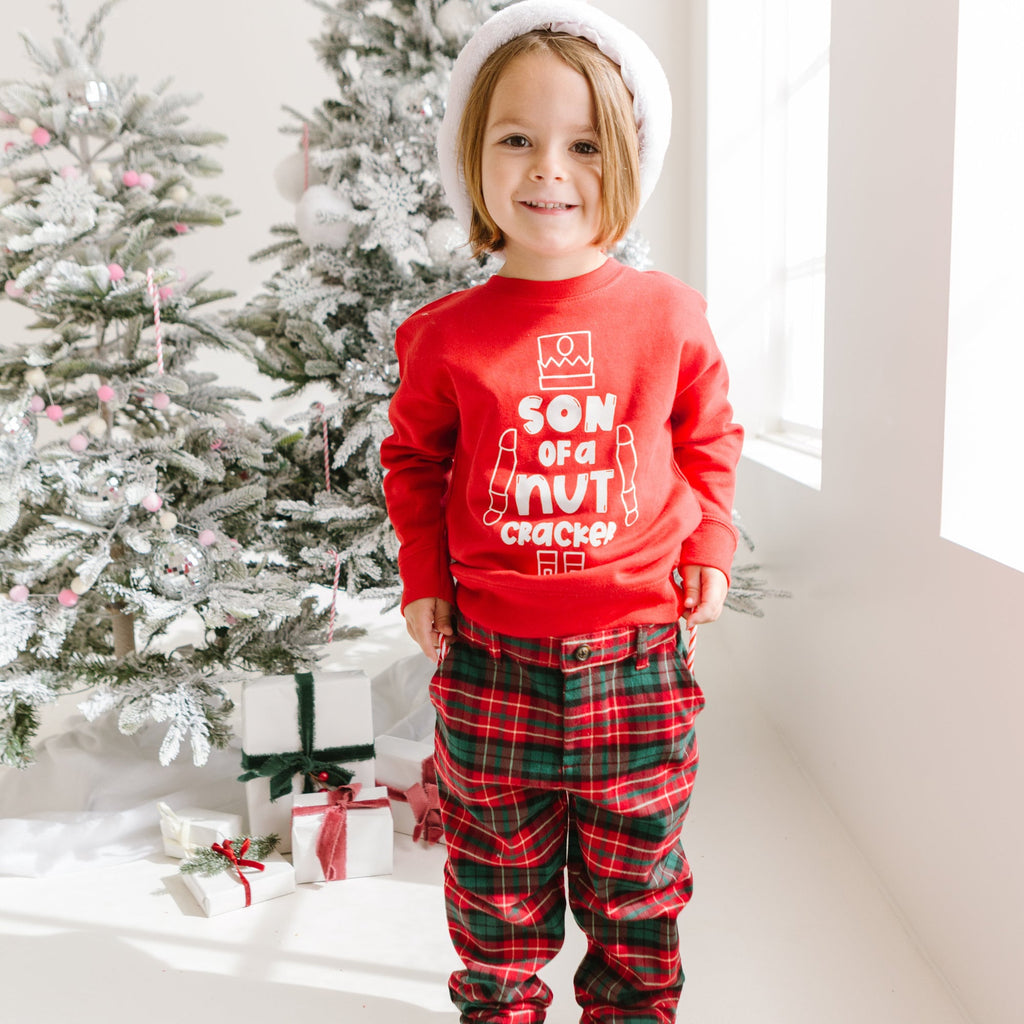 Son of a Nutcracker Christmas Sweatshirt, Santa Claus Sweatshirt, Toddler Christmas Sweatshirt, Kids Santa Christmas Sweatshirt, Merry