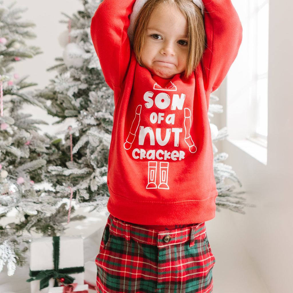 Son of a Nutcracker Christmas Sweatshirt, Santa Claus Sweatshirt, Toddler Christmas Sweatshirt, Kids Santa Christmas Sweatshirt, Merry