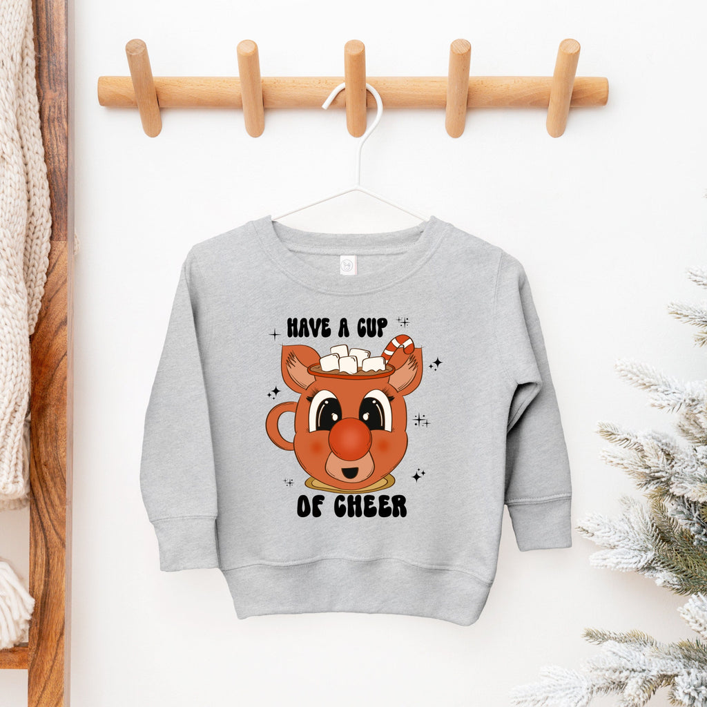 Have a cup of Cheer Christmas Sweatshirt, Santa Claus Sweatshirt, Toddler Christmas Sweatshirt, Kids Santa Christmas Sweatshirt, Merry
