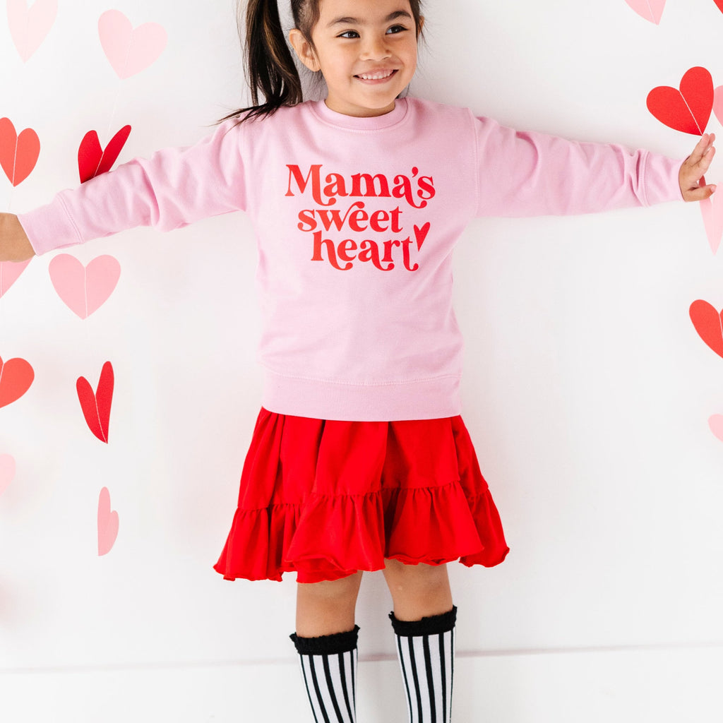 Mama's sweet heart toddler sweatshirt, toddler valentines day sweatshirt, valentines Day Shirt, Mommy and Me Set, Mother's Day Gift, Kids