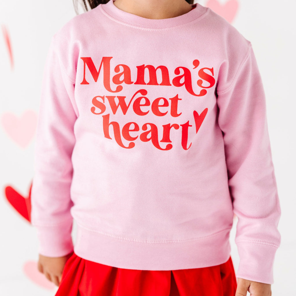 Mama's sweet heart toddler sweatshirt, toddler valentines day sweatshirt, valentines Day Shirt, Mommy and Me Set, Mother's Day Gift, Kids