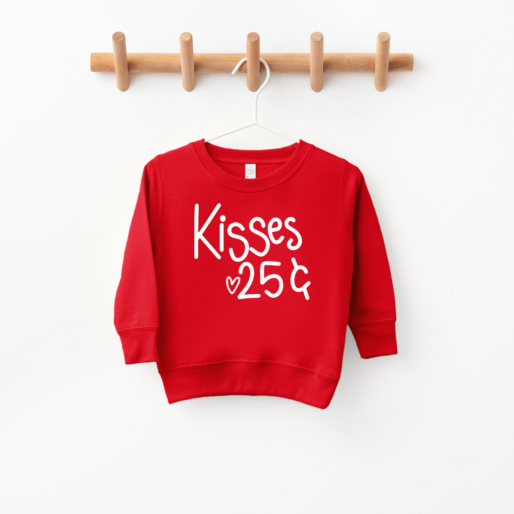 Kisses 25 Cents Valentine's Day sweatshirt, toddler valentines day sweatshirt, valentines Day Shirt, Mommy and Me Set, Cupid Crew