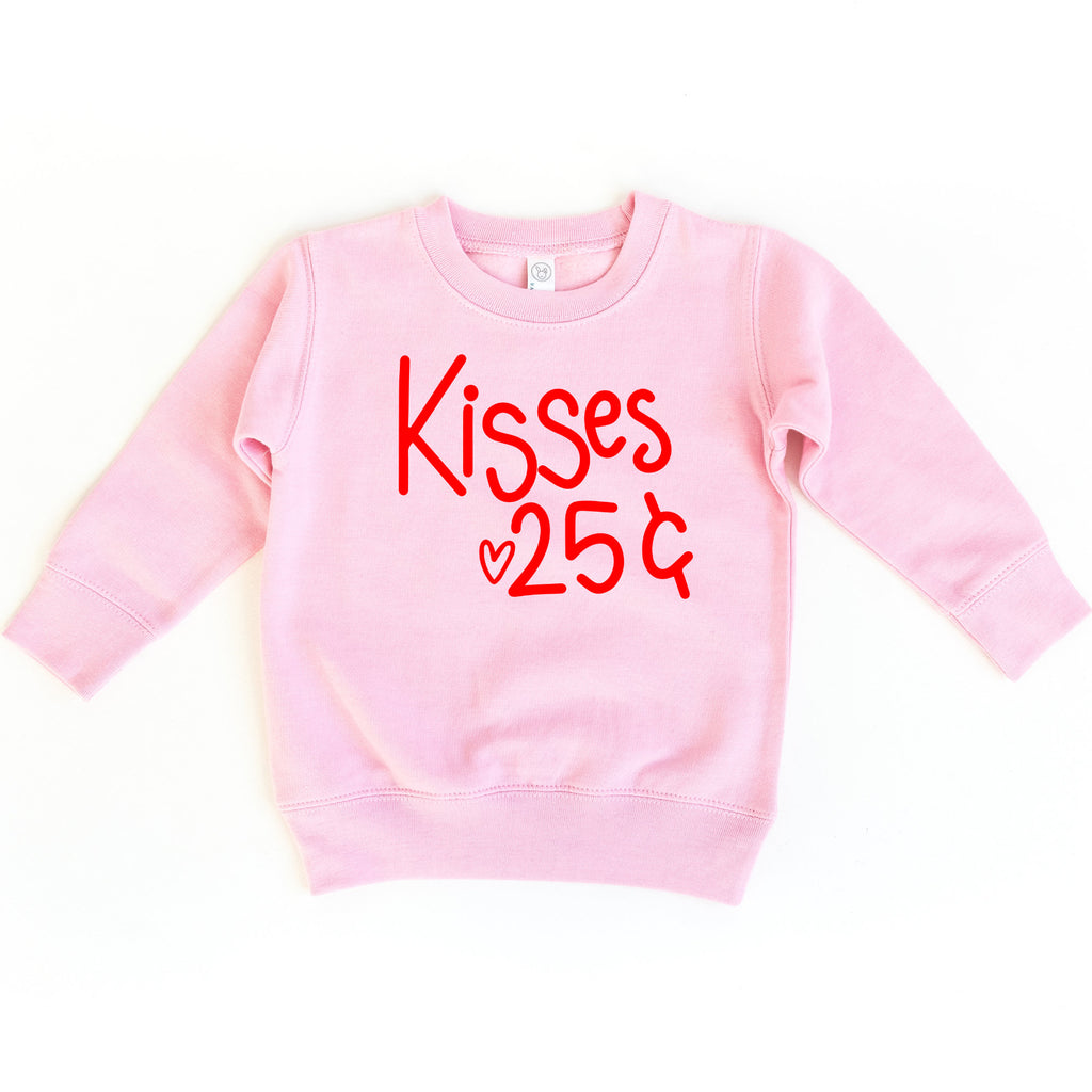 Kisses 25 Cents Valentine's Day sweatshirt, toddler valentines day sweatshirt, valentines Day Shirt, Mommy and Me Set, Cupid Crew