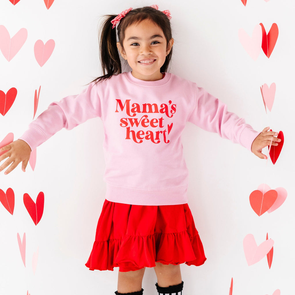 Mama's sweet heart toddler sweatshirt, toddler valentines day sweatshirt, valentines Day Shirt, Mommy and Me Set, Mother's Day Gift, Kids